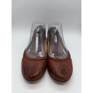 Frye Women's Carson Brown Leather Slip On Ballet Flat Classic Size 8